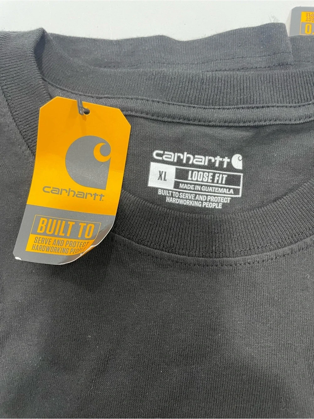 Lot of 3 men’s Carhartt loose fit pocket tshirt XL gray black green new - Picture 5 of 7